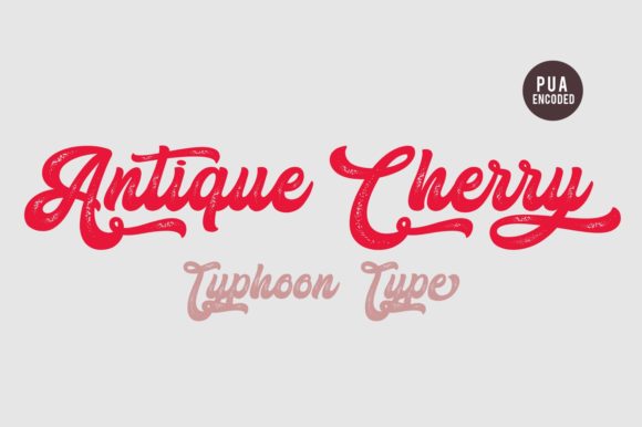 Antique Cherry Font: A Playful Script for Modern Web Design