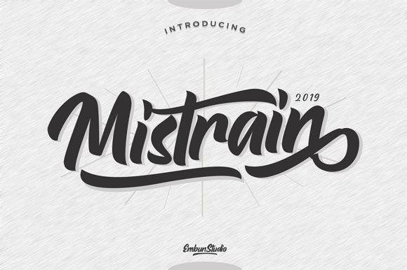 Mistrain Font: A Bold Script for Creative Crafts and Products