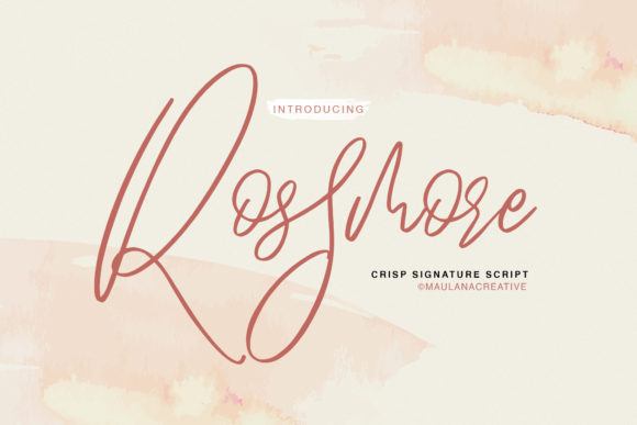 Rossmore: A Bold Script Font for Editorial Design